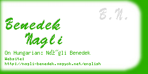 benedek nagli business card